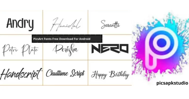 PicsArt Fonts Free Download For Android
